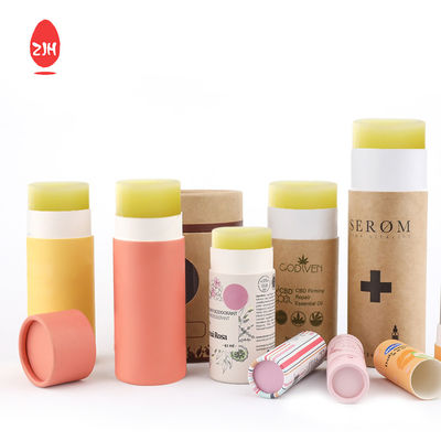 Tubes biodégradables de rouge à lèvres de carton de boîte de tube de cylindre de déodorant de CMJN