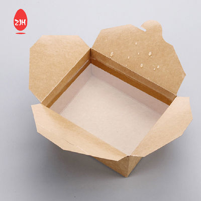 ظروف بسته بندی مواد غذایی یکبار مصرف SGS یک بار کاغذ کرافت 370 گرمی دوجداره