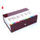 रिबन के साथ विभिन्न रंग चुंबकीय उपहार बॉक्स