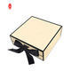 Niestandardowe logo Czarny sztywny papier Kartonowe pudełka do pakowania prezentów ze wstążką