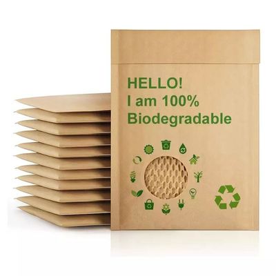 Amplop Ekspres Kraft Paper Mailer Biodegradable Shockproof Honeycomb Kraft Paper