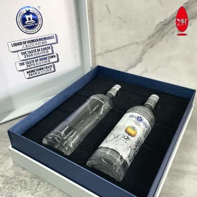 جعبه بسته بندی هدیه کاغذی OEM ODM آرم سفارشی برای بطری شراب
