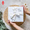 Caja de empaquetado hecha a mano del regalo impreso rígido de lujo blanco simple vacío