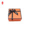 Carton orange durable de stockage de rectangle de boîte d'emballage de cadeau de carton de bowknot