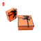 กล่องบรรจุภัณฑ์ของขวัญกระดาษแข็ง Bowknot สีส้มทนทานกล่องกระดาษแข็งจัดเก็บสี่เหลี่ยมผืนผ้า