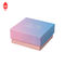 Caixa de embalagem de presente de papelão estampado de prata sênior OEM azul rosa gradiente