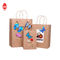 Sacos de embalagem de presente ecológicos com design de logotipo Saco de compras de papel kraft com alça