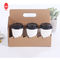 Caixa de embalagem reutilizável de papelão descartável FSC para bebida café papel copo suporte bandeja