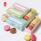 Recipientes de embalagem de alimentos descartáveis ​​de luxo de 11 cm embalagem de caixa de macaron rosa