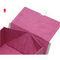Ροζ πτυσσόμενο χαρτόνι ορθογώνιο κουτί δώρου με καπάκι