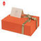FSC UV 코팅 리본을 가진 주황색 판지 상자 선물 엄밀한 포장 상자