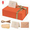 Коробка подарка картонной коробки покрытия ФСК УЛЬТРАФИОЛЕТОВАЯ оранжевая твердая упаковывая с лентой