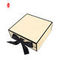 Custom Logo Black Rigid Paper Cardboard Hair Gift packaging box With Ribbon