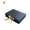 रिबन के साथ कस्टम लोगो ब्लैक रिजिड पेपर कार्डबोर्ड हेयर गिफ्ट पैकेजिंग बॉक्स