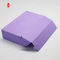 การพิมพ์เครื่องประดับโลโก้ที่กำหนดเองกล่องบรรจุภัณฑ์ของขวัญกระดาษแข็งสีม่วงสำหรับเสื้อผ้า