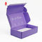 Изготовленные на заказ ювелирные изделия логотипа печатая коробку пурпурного подарка картона упаковывая для одежды