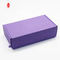 衣類のための注文のロゴの宝石類の印刷の紫色のボール紙のギフトの包装箱