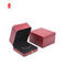 صندوق تخزين المجوهرات الجلدية المصنوعة من الجلد الأحمر المصقول المصقول بالذهب الأحمر 4C الطباعة