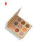 Embalaje de paleta de sombra de ojos de color de mezcla de caja cosmética de lujo en relieve