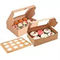 आवेषण के साथ लक्जरी कुकी मिठाई पुन: प्रयोज्य पैकेजिंग बॉक्स कपकेक धारक पेपर बॉक्स