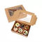 Boîte de papier de support de petit gâteau de boîte d'emballage réutilisable de dessert de biscuit de luxe avec des insertions