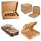 Caixa de embalagem de pizza de flauta BE de envernizamento de 8 polegadas Caixa de embalagem de papel ondulado