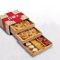 브라운 물결 모양 Kraft 전시 상자를 각인하는 사탕 Eco 친절한 재사용할 수 있는 포장 상자