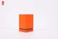 Boîte de papier orange écologique de bougie d'emballage de cadeau de carton avec le couvercle